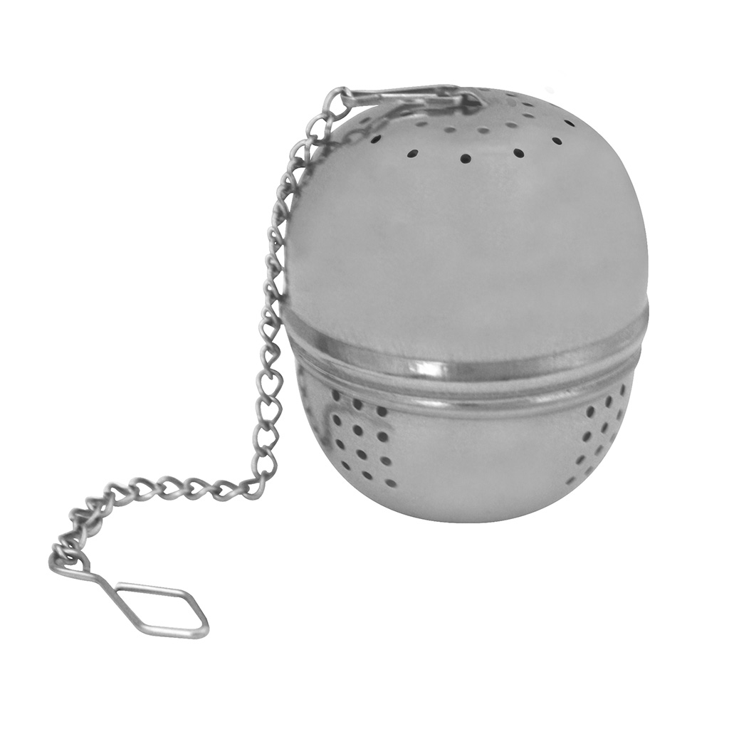 Ogquaton Infusor de té en forma de bola de acero inoxidable colador de té estilo empuje infusor de té herramienta elegante y popular 