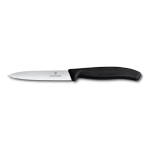 Swiss Classic Negro | Cuchillo Mondador Filo Recto 10 cm - 6.7703