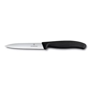 Swiss Classic Negro | Cuchillo Mondador, Dentado 10 cm - 6.7733