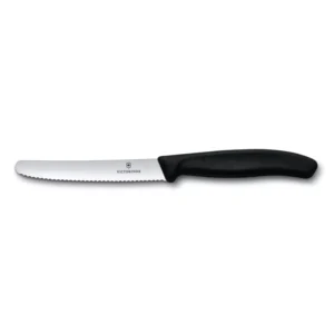 Swiss Classic Negro | Cuchillo de Mesa Filo Dentado 11 cm - 6.7833