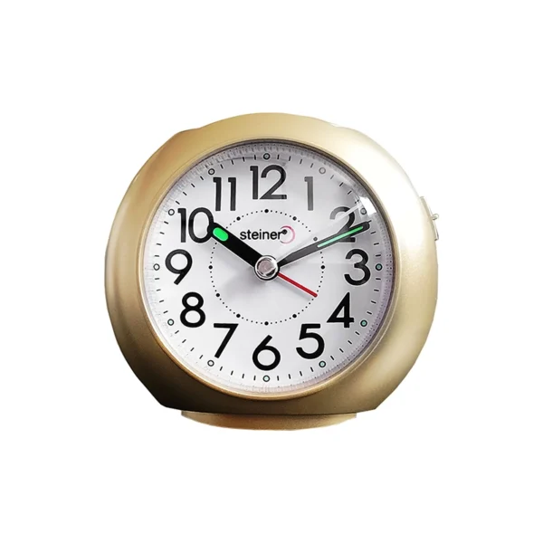 Reloj Despertador | Análogo Circular, Dorado - BB08011GD