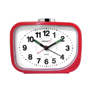 Reloj Despertador | Análogo Semicuadrado, Rojo – BM11002RD