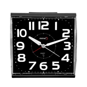 Reloj Despertador | Análogo Cuadrado, Negro – BM11802BK