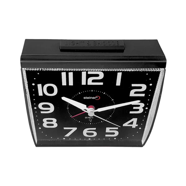Reloj Despertador | Análogo Cuadrado, Negro – BM11802BK - Imagen 3