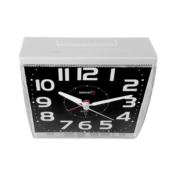 Reloj Despertador | Análogo Cuadrado, Blanco – BM11802WH - Imagen 3