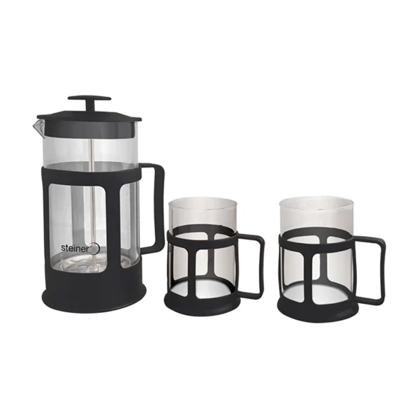 Set de Prensa Francesa con 2 Tazas | 600 ml - ST1021BK