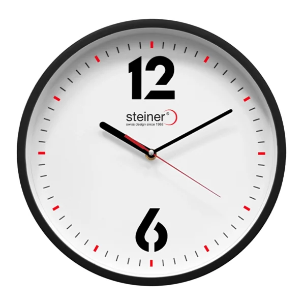 Reloj de Pared | Análogo, Blanco / Negro Ø 30 cm - STWA23-6056C