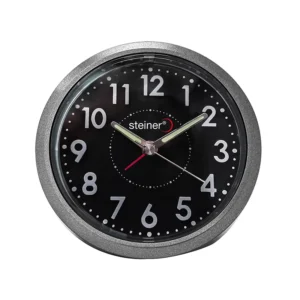 Reloj Despertador | Análogo Circular, Gris – TB-552GR