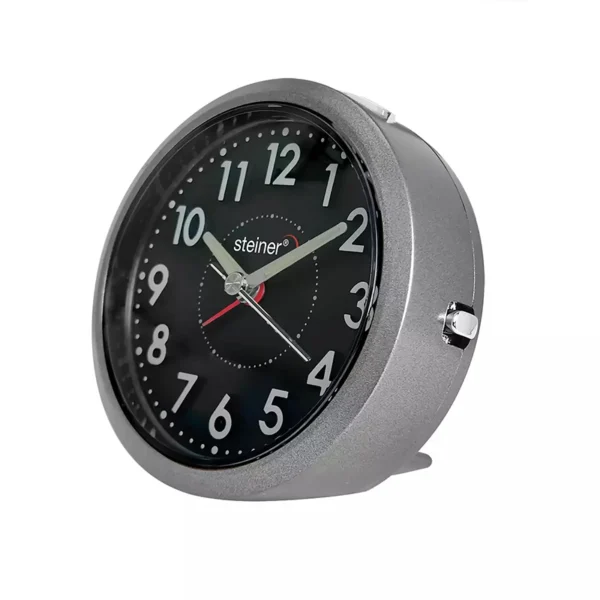 Reloj Despertador | Análogo Circular, Gris – TB-552GR - Imagen 2