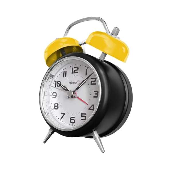 Reloj Despertador | Análogo Retro Campana, Amarillo - TB09802YL - Imagen 2
