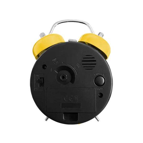 Reloj Despertador | Análogo Retro Campana, Amarillo - TB09802YL - Imagen 3