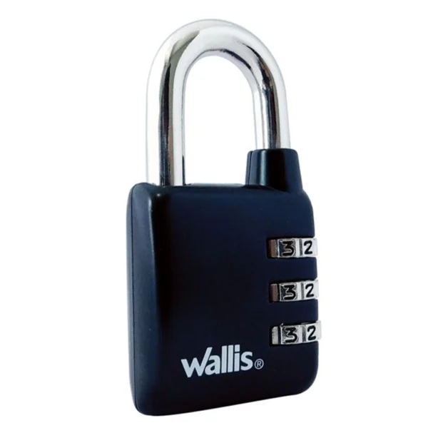 Wallis | Candado Combinación 3 Discos Arco Grueso Negro - A810316 - Imagen 2