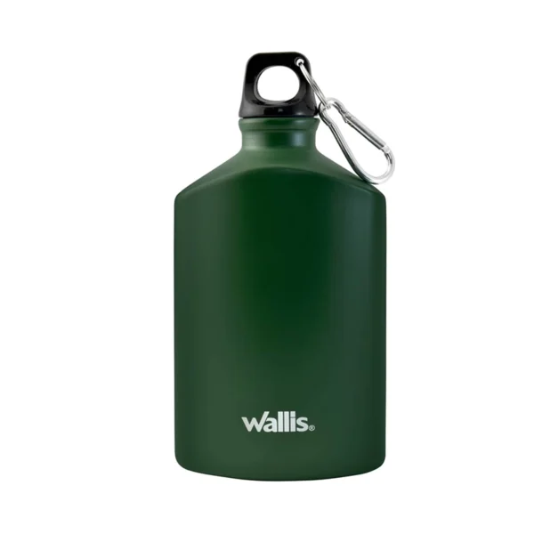 Walis | Botella de Aluminio Plana Verde - B270453
