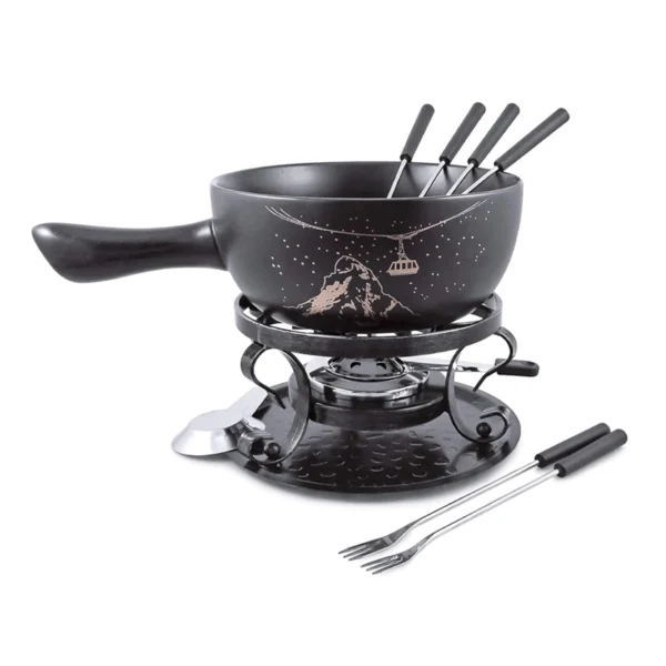 GRUYERE | Set de Fondue, 9 Piezas, Negro - F66901