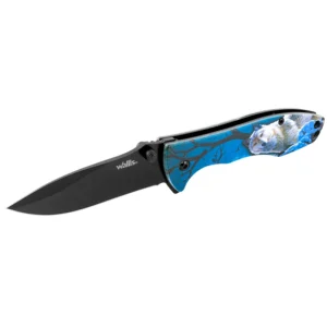 Wallis | Navaja de bloqueo con mango azul "lobo"- K270243