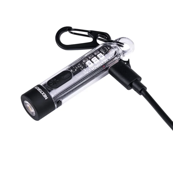 Nextorch | Mini Linterna de luz LED, 700 lúmenes, llavero y cable USB - K40 365UV - Imagen 4