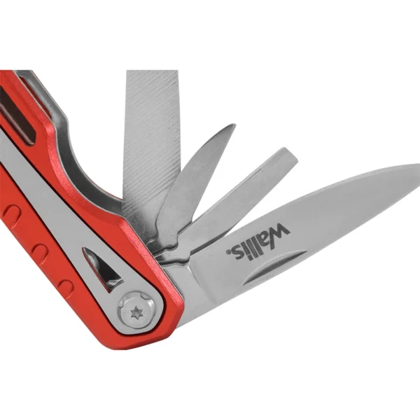 Wallis | Multiherramienta con 12 usos, mango aluminio rojo con funda - K900177 - Imagen 4