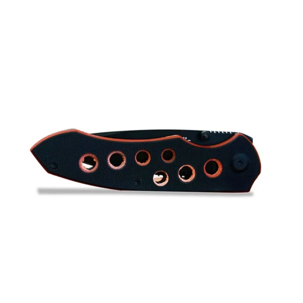 Wallis | Navaja de bloqueo, mango PVC negro con rojo y clip - K900310 - Imagen 4