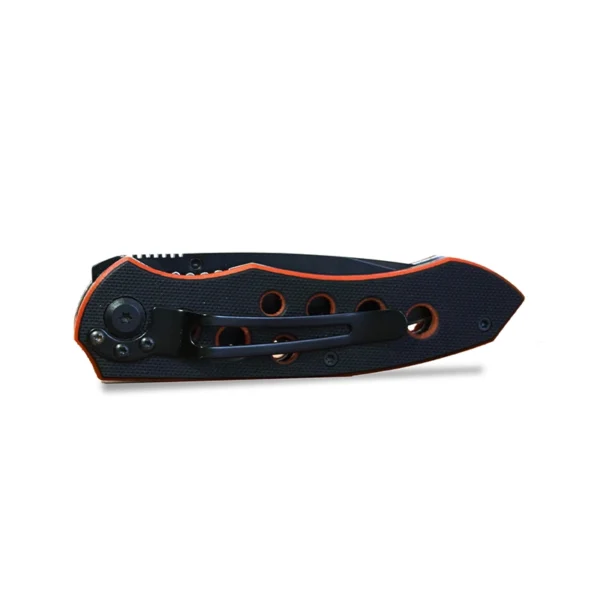 Wallis | Navaja de bloqueo, mango PVC negro con rojo y clip - K900310 - Imagen 3
