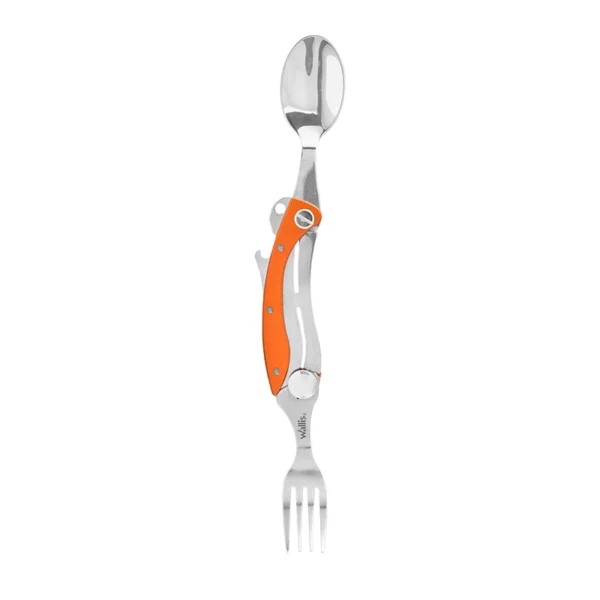 Wallis | Cubierto con 3 usos no desprendible con funda, mango aluminio naranja - K900975