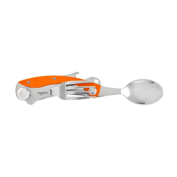 Wallis | Cubierto con 3 usos no desprendible con funda, mango aluminio naranja - K900975 - Imagen 2