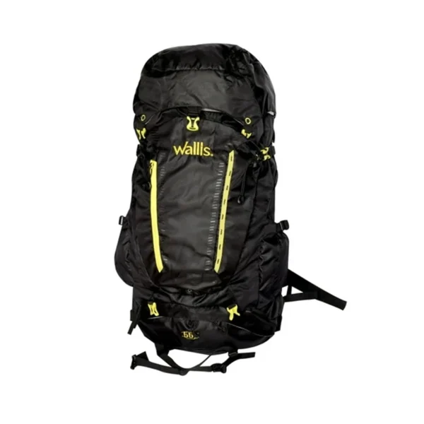 Wallis | Mochila para montaña EIGER 55 L, negro con verde limón - W1783465