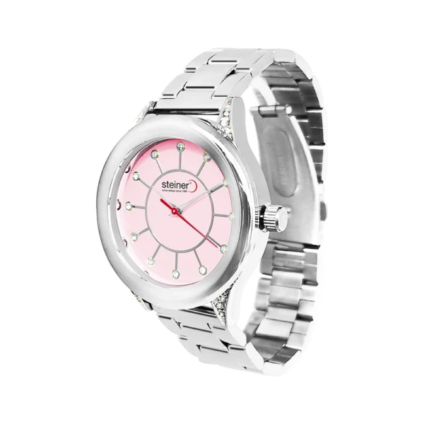 Reloj Dama | Anillo de Cristales, Plata Ø 37 mm - ST24282WQ - Imagen 2