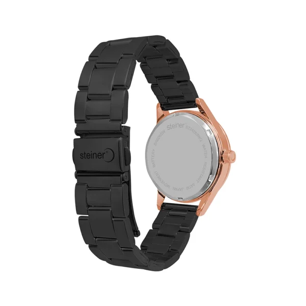 Reloj Dama | Anillo de Cristales, Negro Ø 37 mm - ST24283WQ - Imagen 3