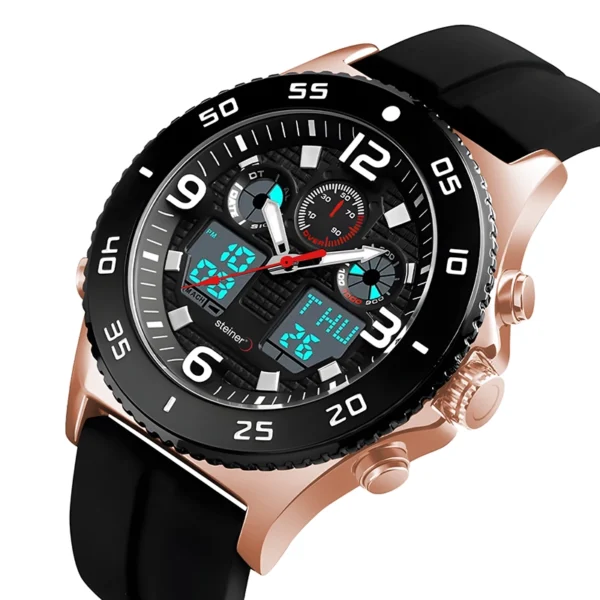 Reloj Caballero | Análogo/Digital, Oro Rosa Ø 45 mm – ST24306SK - Imagen 4