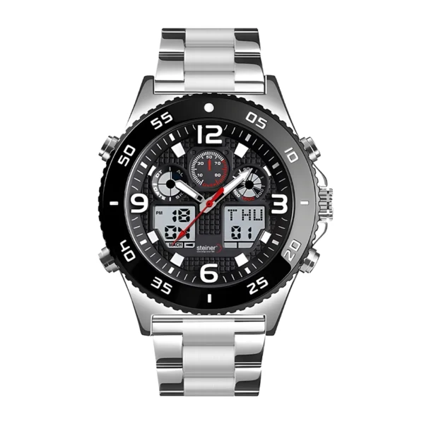 Reloj Caballero | Análogo/Digital, Plata Ø 45 mm – ST24309SK