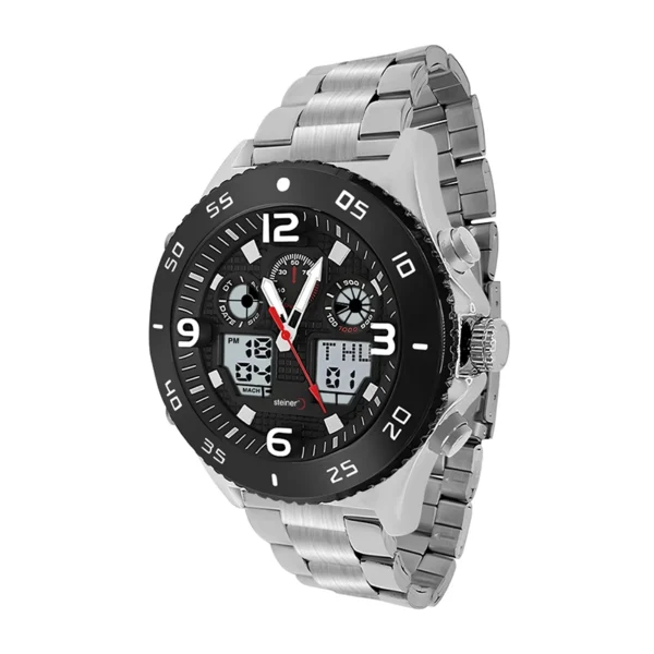 Reloj Caballero | Análogo/Digital, Plata Ø 45 mm – ST24309SK - Imagen 2