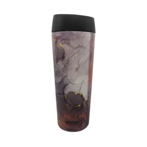 Termo  Acero Inoxidable 450 ml - Mármol Rosa/Violeta