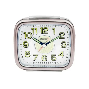 Reloj Despertador Análogo Cuadrado - Rosa