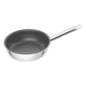 Sartén 20 cm, 18/10 Acero inoxidable, Plata-negro