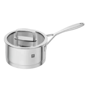 Cacerola de acero inoxidable 18/10 de 16 cm color plata