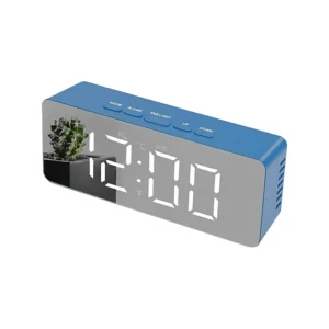 Reloj despertador rectangular digital - Azul