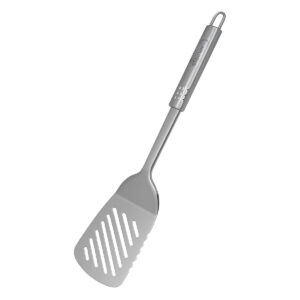 Espátula con ranuras de acero Inoxidable - Plateada