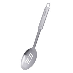 Cuchara con ranuras de acero Inoxidable - Plateada